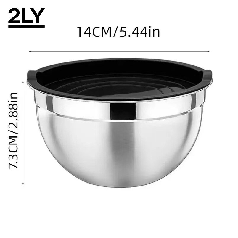 Stand Mixer Bowl - Verdikte roestvrijstalen mengkommen set met deksels,