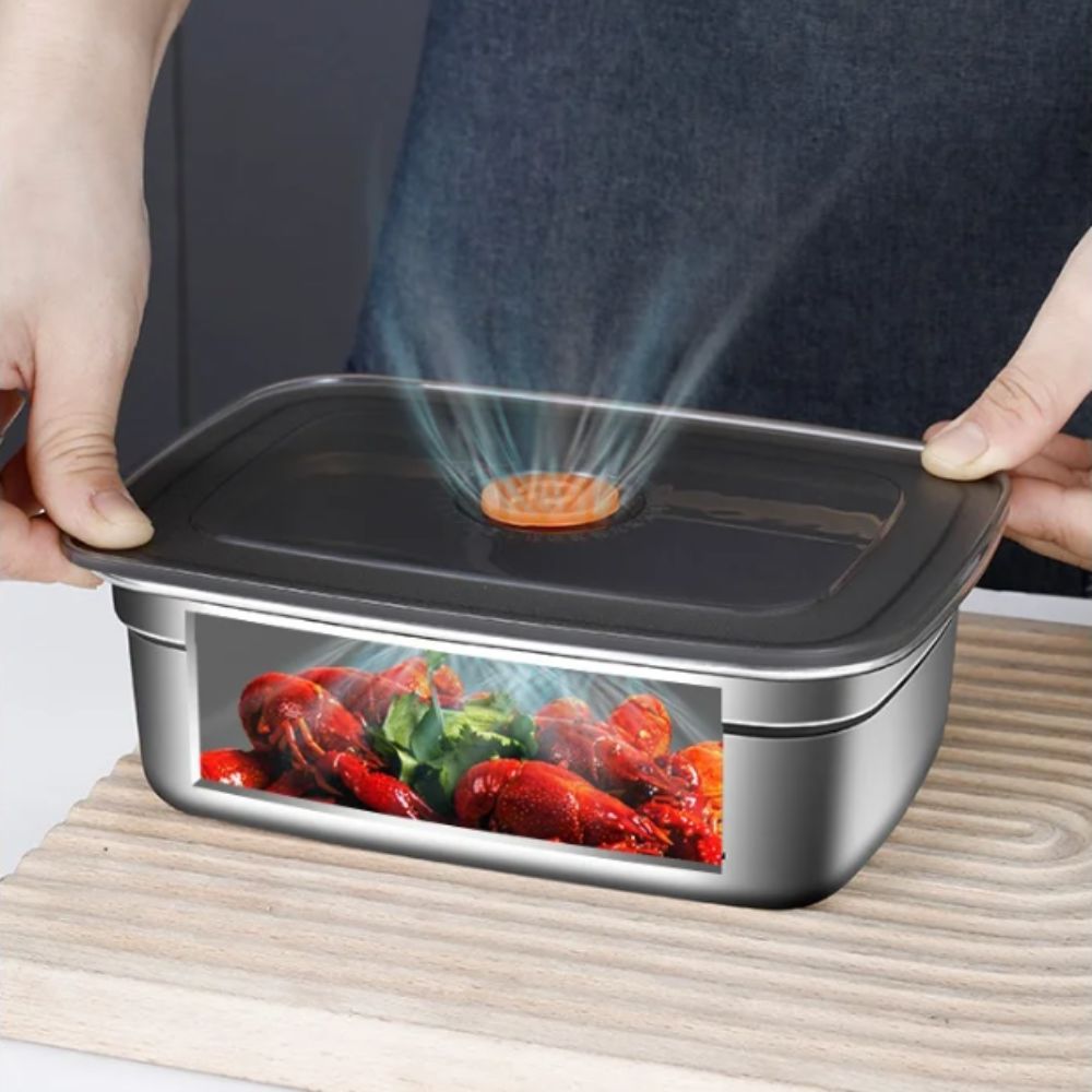Kitchen Appliances Refrigerators - Draagbare roestvrijstalen bewaardoos, lekvrije koelkast, vriezer,
