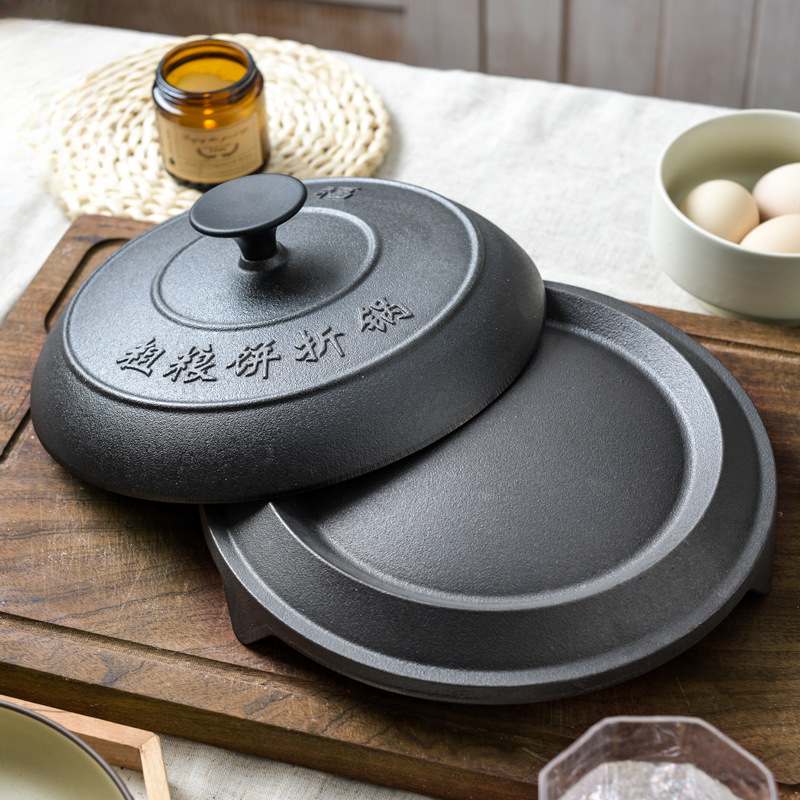 Crepe Maker Non Stick - Zware authentieke gietijzeren bakplaat, antiaanbaklaag, pannenkoek,