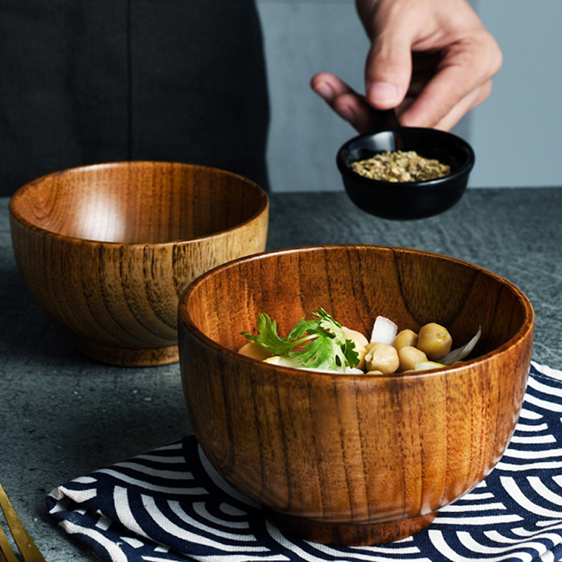 Stand Mixer Bowl - 1Pc Houten Kom Japanse Stijl Hout