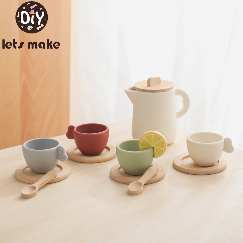 Kitchen Appliances Toys - 1Set Kinderen Montessori Speelgoed Theepot En