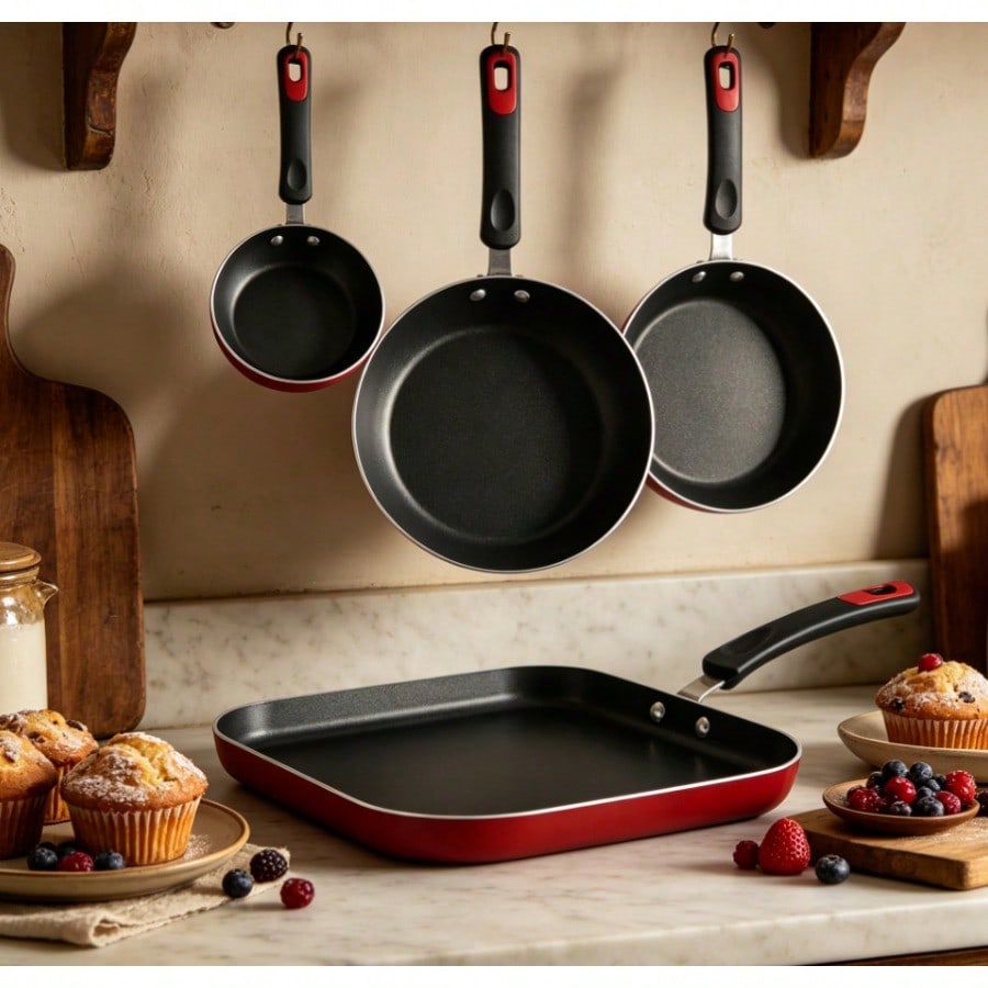 Crepe Maker Non Stick - Alledaagse aluminium antiaanbak kookset van 3