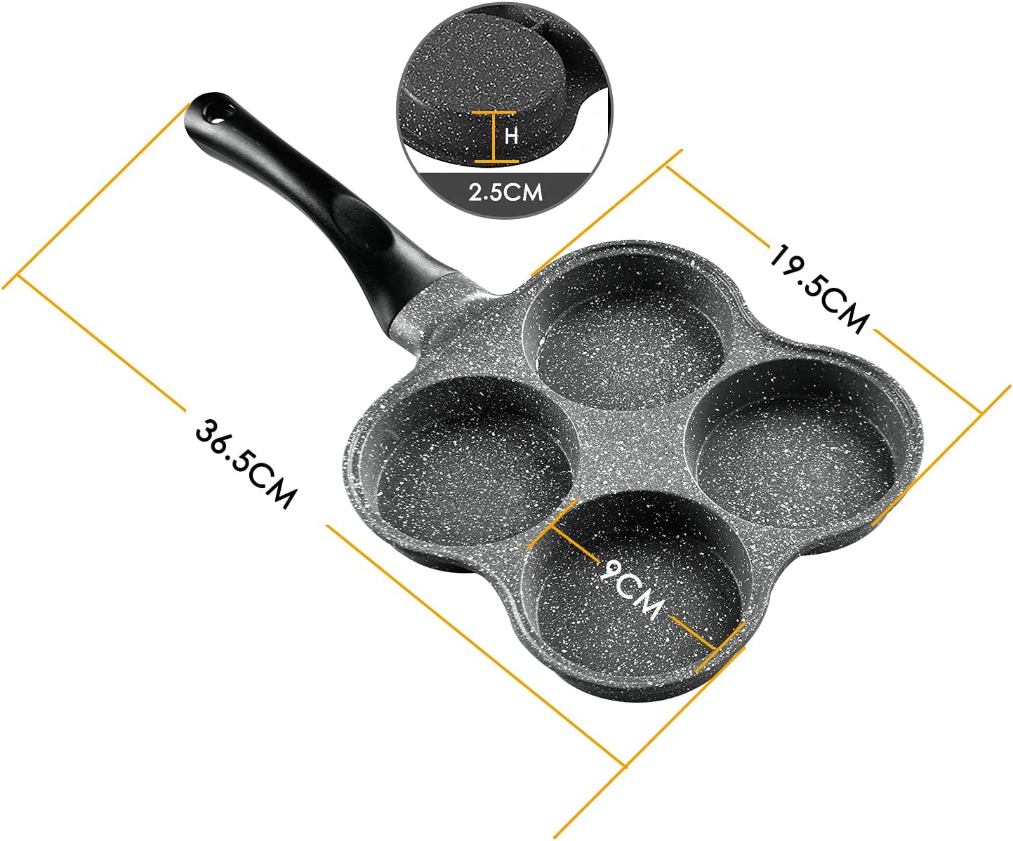Anti-aanbakpan voor eieren, 4- - Crepe Maker Non Stick recensie en prijs