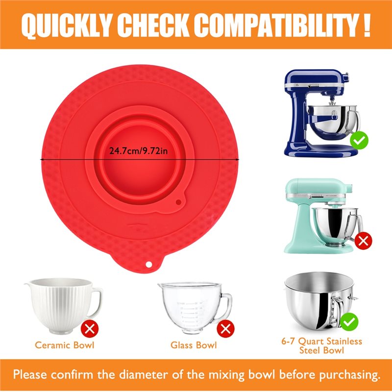 AD24 Siliconen Mixer Bowl Cove - Stand Mixer Bowl recensie en prijs