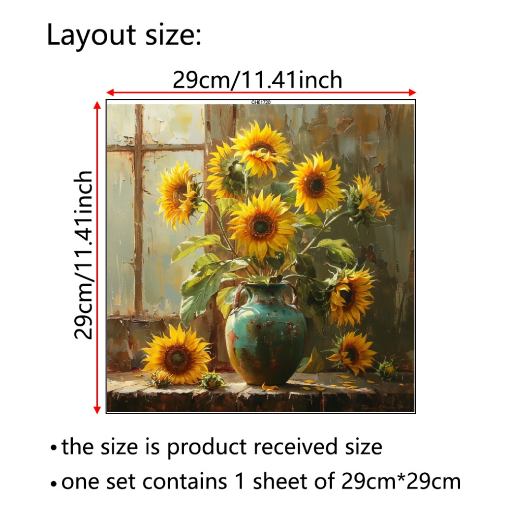 Eigentijdse zonnebloem vinyl m - Kitchen Appliances Design recensie en prijs